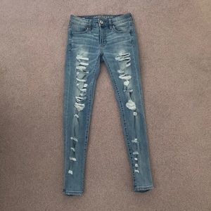 American Eagle Distressed Jeggings - Size 2 Regular
